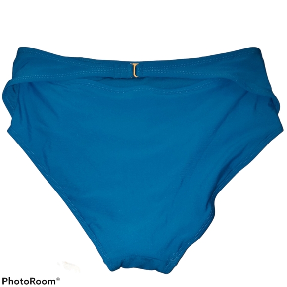 NEW Time and Tru Women's High Waist Swim Bottom - Teal 318 - Picture 3 of 3